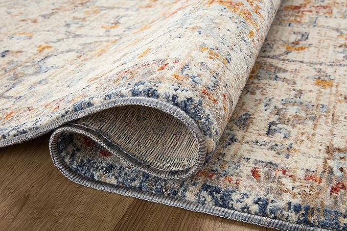 Loloi Sorrento Collection SOR-05 Ivory/Fiesta 2'-7" x 10'-0" Runner Rug
