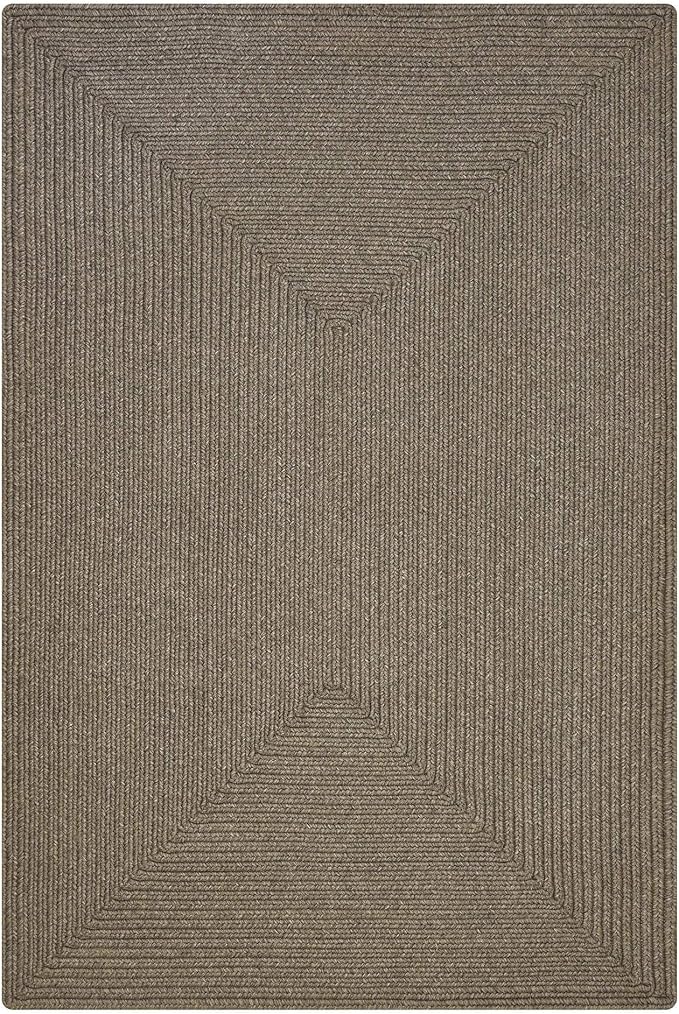 Smoke Grey Small Braided Rug 20"x30" - Rectangle, Indoor Outdoor Washable - Country Decor for Bathrooms and Entryways - Beautiful, Durable, Waterproof, Pet Friendly and Soft