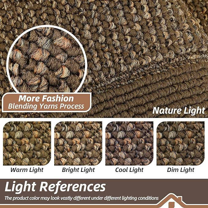 BEQHAUSE Kitchen Rugs and Mats Set of 2 Non-Slip Kitchen Mats for Floor, Absorbent and Stain Resistant Kitchen Runner, Machine Washable Rugs for Kitchen, Laundry & Sink, 24"x36"+24"x60", Brown
