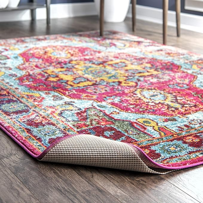 nuLOOM 2' x 4' Non-Slip Gripper Rug Pad, Cushioned for Comfort & Floor Protection, Skid Resistant Pads for Hard Floors Under Carpet Mat Cushion, Customizable Protection