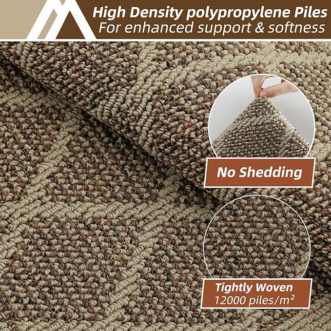 COSY HOMEER Kitchen Mats, 2 PCS Kitchen Rug Non Slip Washable, Absorbent Runner Rugs for Kitchen Floor, 100% Polypropylene Kitchen Sink Rug 20"x32" + 20"x48"(Beige)