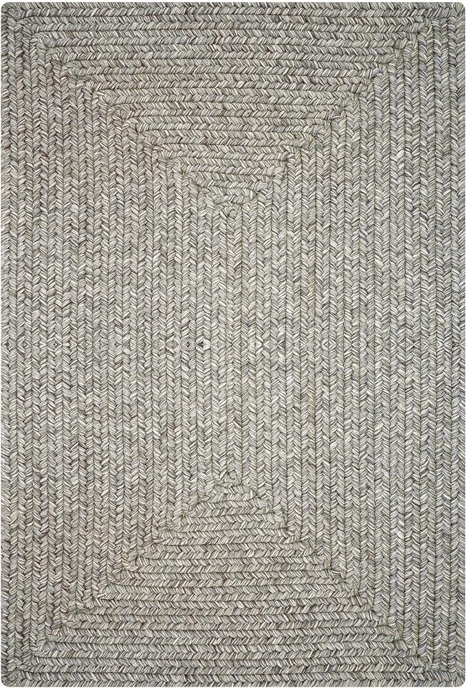 Slate Grey Small Braided Rug 20"x30" - Rectangle, Indoor Outdoor Washable - Country Decor for Bathrooms and Entryways - Beautiful, Durable, Waterproof, Pet Friendly and Soft