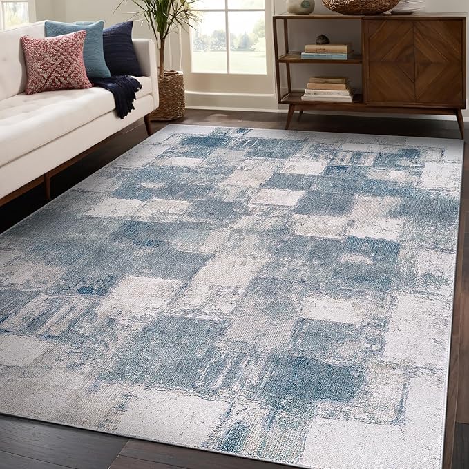Beverly Rug Living Room Rug 8x10 Modern Luxury Ultra Soft Vintage Indoor Area Rugs for Kitchen Dining Room Stain Resistant Non Shedding Indoor Carpet Alfombras para Salas Modernas (8 x 10 Navy Blue)