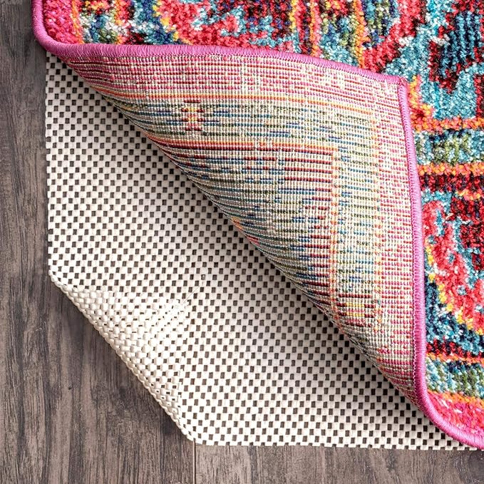 nuLOOM 7' x 9' Non-Slip Gripper Rug Pad, Cushioned for Comfort & Floor Protection, Skid Resistant Pads for Hard Floors Under Carpet Mat Cushion, Customizable Protection