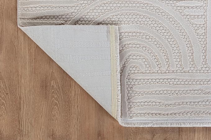 Modern Indoor Rug Orbit 4x6 Area Rugs for Living Room Luxury Kitchen Bedroom Durable Soft Geometric Durable Low and High Pile Stain Resistant Non Shedding Area Carpet 4x6