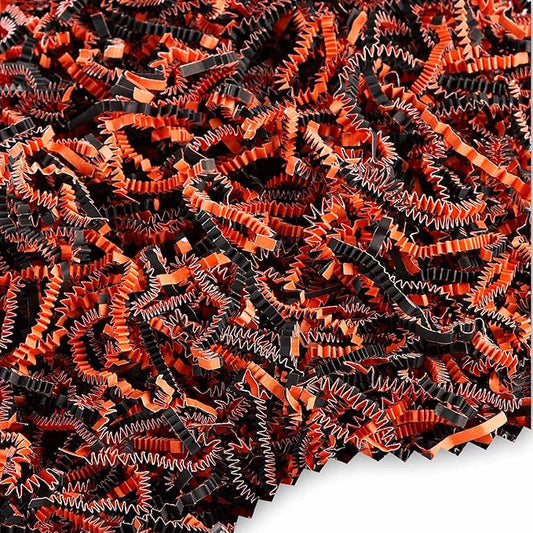 FRILLZ Crinkle Cut Paper Shred Filler for Baskets, Gifts, Packing and Protecting your Halloween, Fall Festival, Birthday and other events (1/2 pound, Halloween Mix)