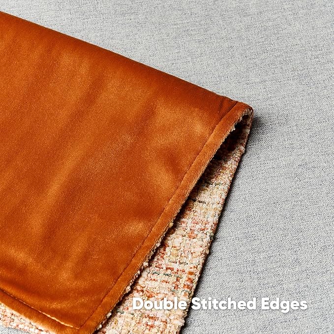 FUTEI Rust Decorative Throw Pillow Covers 26x26 Inch Set of 2,Soft Chenille Tweed Textured Euro Pillow Shams,Modern Home Decor for Couch Bed Living Room