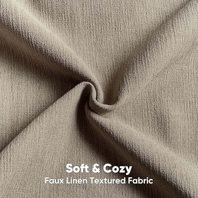 HAUSSY Coffee Throw Pillow Covers 12x20 Inch Set of 2,Boho Decorative Faux Linen Lumber Throw Pillows Cozy Farmhouse Accent Cushion Covers,Home Decor for Couch Sofa Bed Living Room