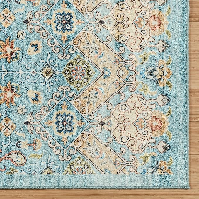 Gertmenian Indoor Boho Rug - 2x6 Runner, Non Slip, Super Strong, Ideal for High Traffic Areas in Entryway, Bedroom, Kitchen - Tanis, Sage, 28501