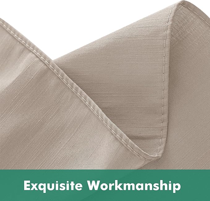 Biscaynebay Wrap Around Bed Skirts with Split Corners for Queen Beds 16" Drop, Light Camel Elastic Dust Ruffles Adjustable Easy Fit Wrinkle & Fade Resistant Silky Luxurious Fabric Machine Washable