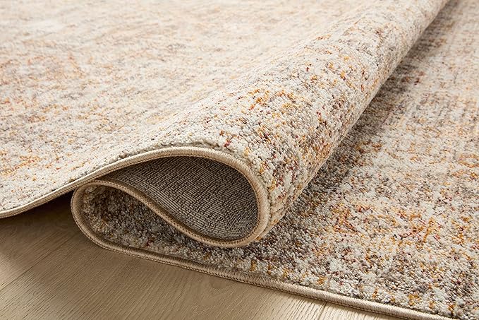 Loloi Angela Rose Blake Collection BLA-06 Oatmeal/Spice 2'-0" x 3'-0", .25" Pile Height, Fringe, Accent Rug