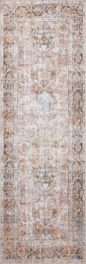 Loloi Adrian Collection ADR-05 Sunset/Charcoal 2'-6" x 9'-6", .19" Thick Runner Rug