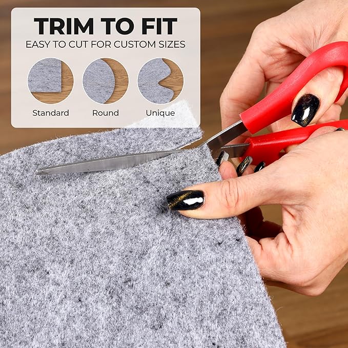 Superior Indoor Area Rug Pad, Non-Slip, Non-Skid, Floor Protector, Hardwood and Tile Floor Padding, Furniture Protector Pad, Carpet Gripper Mat, Felt and Rubber Rug Grip, Lima Collection, 4' x 6'