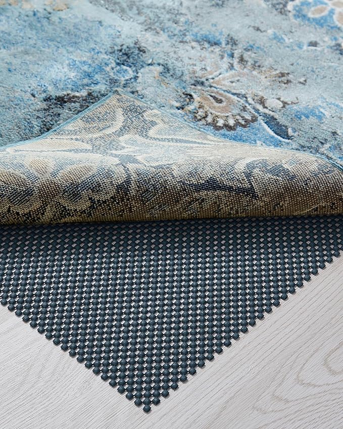 Veken Runner Rug Pad Gripper for Hardwood Floors, Non Slip 2x6 Ft Dark Blue Rug Pads for Area Rugs, Thick Rug Grippers for Tile Floors, Under Carpet Anti Skid Mat, Keep Your Rugs Safe and in Place