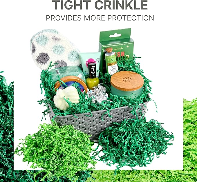 FRILLZ Crinkle Cut Paper Shred Filler for Baskets, Gifts, Packing and Protecting your Mother's Day, Birthday, Weddings, Anniversary, Easter and other gifts (2 pound, Lavender)