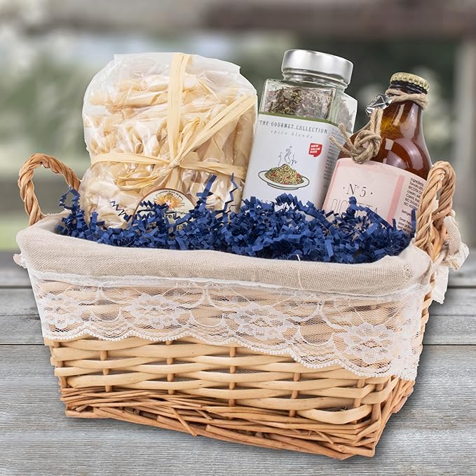 MagicWater Crinkle Cut Paper for Gift Baskets - 2LB - Navy Blue - Perfect for Shredded Paper Filler, Basket Filler, Gift Boxes, Bridesmaid Gifts, Christmas Stuffers & More – Ideal for All Occasions