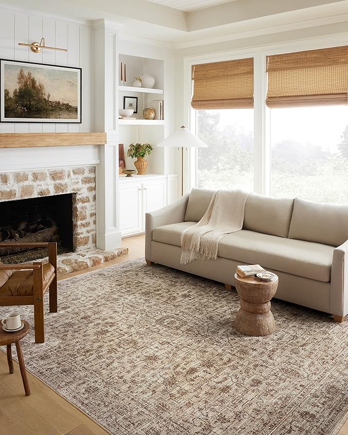 Loloi Sorrento Collection SOR-01 Bark/Natural 2'-7" x 8'-0" Runner Rug