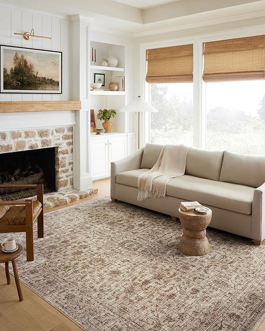 Loloi Sorrento Collection SOR-01 Bark/Natural 2'-7" x 8'-0" Runner Rug