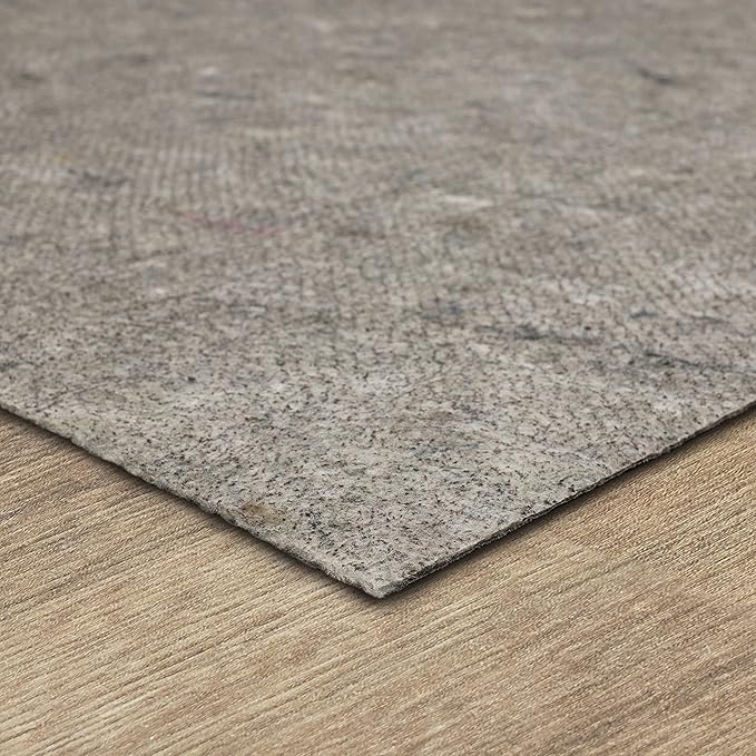 Mohawk Home Waterproof 8' Round Pet Friendly Non Slip Grip Rug Pad Spill Proof Reversible Felt Cushion + Rubber Gripper – Safe for All Floors