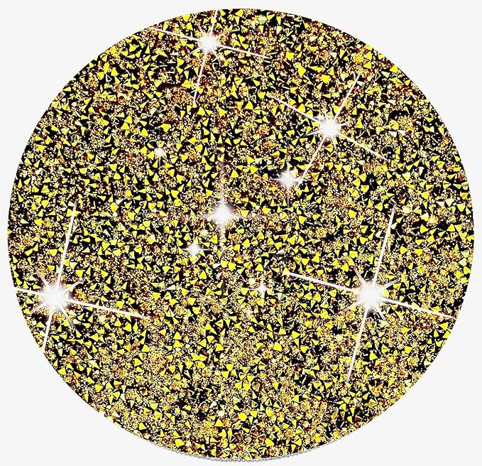 Gold Placemats Gold Heat Resistant Mat Crushed Diamond Decor Rhinestone Decor Fall Decorations for Home Bling Sparkly Mat 15 inch-1Pcs
