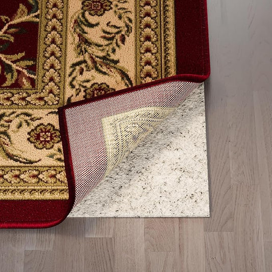 Ottomanson Non Slip Rug Pad Grip 3x9 1/8 Thick, Protection for Any Flooring Surface, Keep Your Runner Rug and Area Rugs in Place, 2'7" x 9', Beige