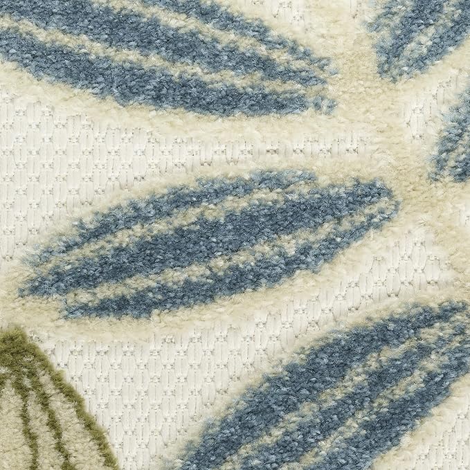 Nourison Home Aloha Ivory Rose 2'8" x 4' Area Rug - Easy Clean, Non Shedding, Bed Room, Living Room, Dining Room, Kitchen (3' x 4')