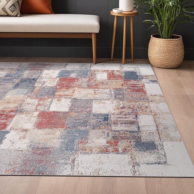 Beverly Rug Living Room Rug 6x9 Modern Luxury Ultra Soft Vintage Indoor Area Rugs for Kitchen Dining Room Stain Resistant Non Shedding Indoor Carpet Alfombras para Salas Modernas (6 x 9 Multi)