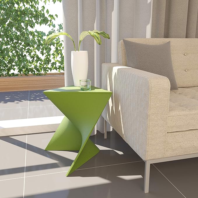 LeisureMod Danbury Modern Vanity Side Table, Green