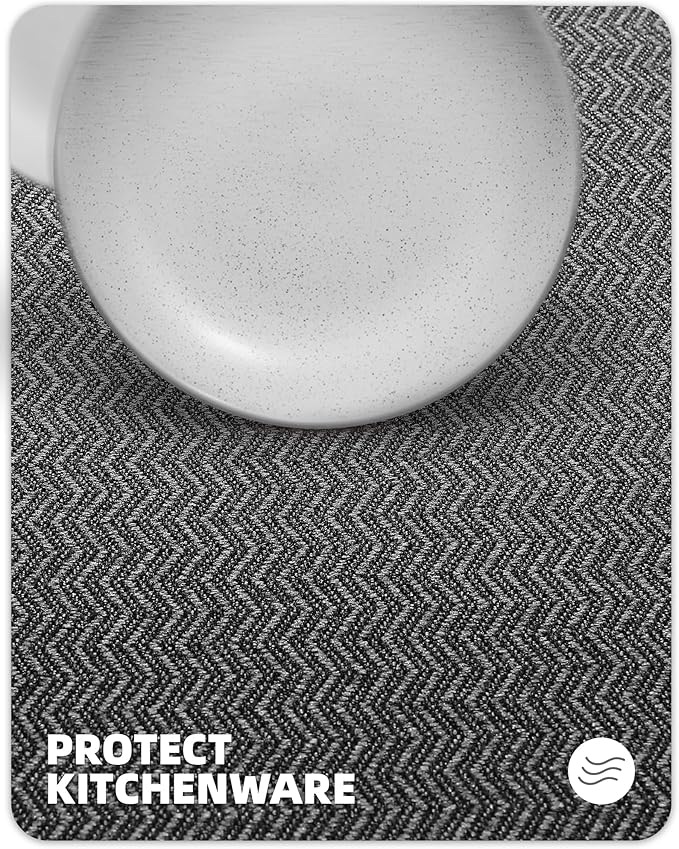 Color&Geometry Kitchen Rugs Kitchen Mats for Floor, 17"X59" Dark Grey Kitchen Rugs Non Slip Washable with Rubber Backing, Quick Dry, Low Pile, Easy Clean Kitchen Runner Rug Kitchen Sink Mat