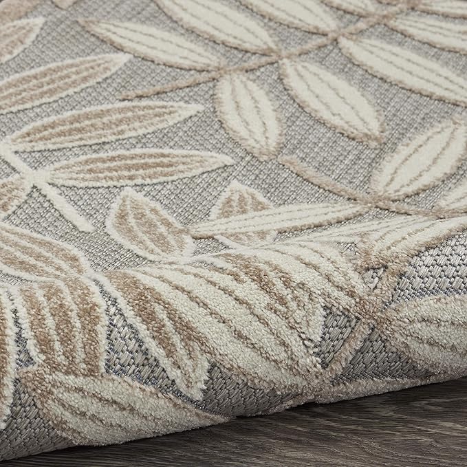 Nourison Home Aloha Natural 2'8" x 4' Area Rug - Easy Clean, Non Shedding, Bed Room, Living Room, Dining Room, Kitchen (3' x 4')