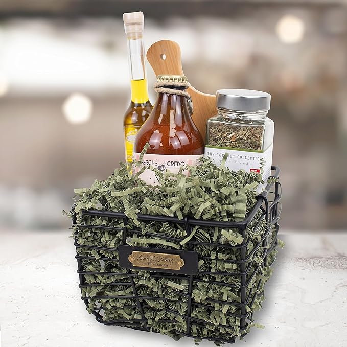 MagicWater Crinkle Cut Paper for Gift Baskets - 2LB - Army Green - Perfect for Shredded Paper Filler, Basket Filler, Gift Boxes, Bridesmaid Gifts, Christmas Stuffers & More – Ideal for All Occasions
