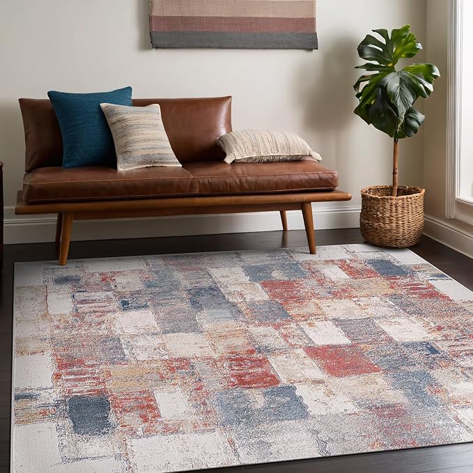 Beverly Rug Living Room Rug 6x9 Modern Luxury Ultra Soft Vintage Indoor Area Rugs for Kitchen Dining Room Stain Resistant Non Shedding Indoor Carpet Alfombras para Salas Modernas (6 x 9 Multi)