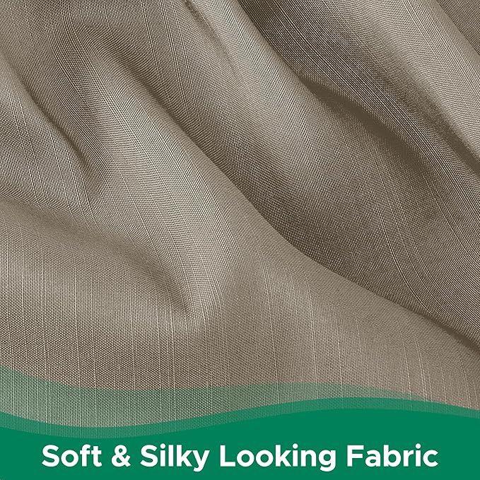 Biscaynebay Wrap Around Bed Skirts for King & Cal King Beds 15" Drop, Taupe Adjustable Elastic Dust Ruffles Easy Fit Wrinkle & Fade Resistant Silky Luxurious Fabric Machine Washable