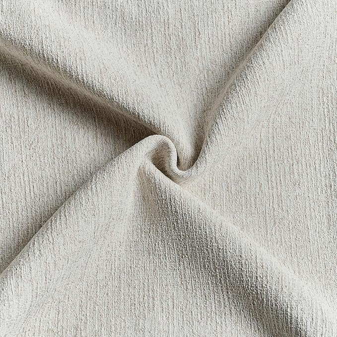 HAUSSY Natural White Wood Throw Pillow Covers 18x18 Inch Set of 2,Boho Decorative Faux Linen Throw Pillows Cozy Farmhouse Accent Cushion Covers,Home Decor for Couch Sofa Bed Living Room