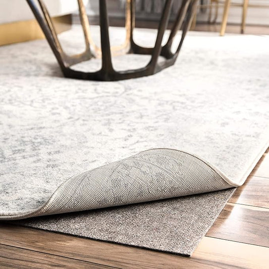 nuLOOM 8' Square Premium Eco-Friendly Felt Rug Pad, 1/8 " Thick Low Profile, Non-Slip Backing, Customizable Size, Hardwood, Carpet, Tile, Vinyl, Linoleum, Made in USA, 100% Recycled Materials