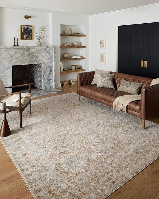 Loloi Monroe Collection MON-05 Sand/Sunrise 3'-9" x 5'-9" Accent Rug