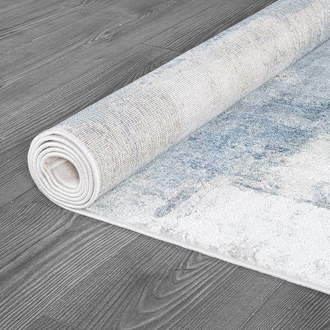 Beverly Rug Modern Abstract Entry Rug 2x3 Luxury Ultra Soft Vintage Indoor Area Rugs for Living Room Stain Resistant Non Shedding Indoor Carpet Alfombras para Salas Modernas (2 x 3 Navy Blue)