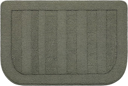 BEQHAUSE 24x36 Inch Kitchen Rug Mat Durable Kitchen Rugs Non-Slip Washable Absorbent Kitchen Mats for Floor Dirt-Resistant Semicircular Kitchen Mat (Green)
