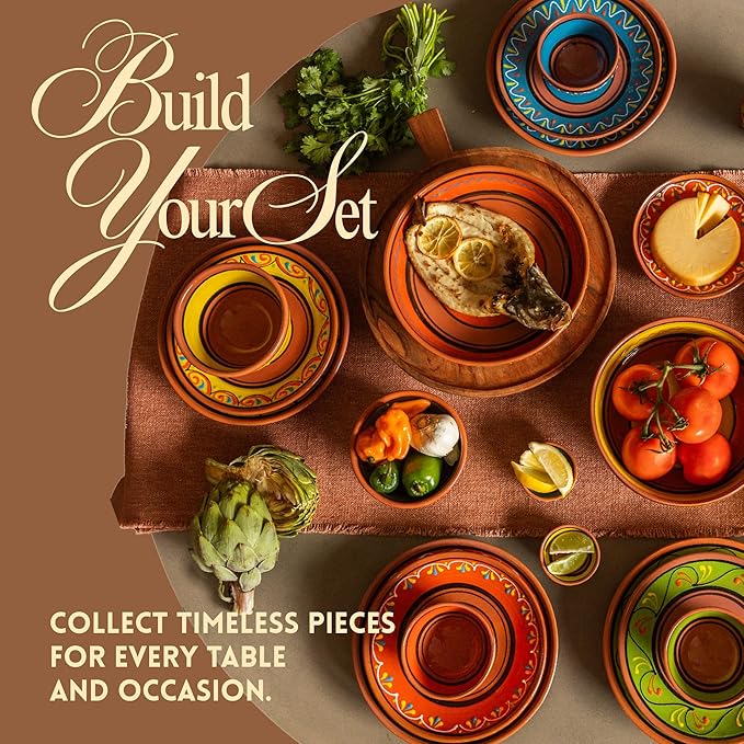 Cactus Canyon Ceramics Spanish Terracotta 5-Piece Breakfast Bowl Set (European Size) Multicolor