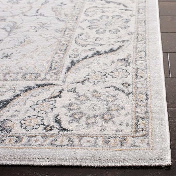 SAFAVIEH Isabella Collection Accent Rug - 3' x 5', Light Grey & Cream, Oriental Design, Non-Shedding & Easy Care, Ideal for High Traffic Areas in Entryway, Living Room, Bedroom (ISA912F)