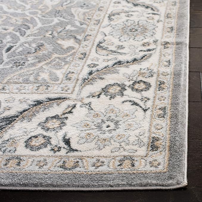 SAFAVIEH Isabella Collection Accent Rug - 4' x 6', Grey & Dark Grey, Oriental Design, Non-Shedding & Easy Care, Ideal for High Traffic Areas in Entryway, Living Room, Bedroom (ISA912H)