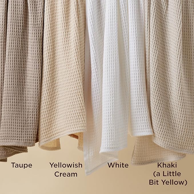 Bedsure Gentlesoft 100% Cotton Blanket Twin XL Size for College Dorm - Breathable and Soft for Spring Summer, Waffle Weave Twin Blanket for Bed, Dorm Room Essentials, White, 66x90 inches
