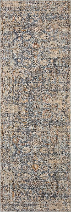 Loloi Angela Rose Blake Collection BLA-07 Navy/Multi 2'-0" x 3'-0", .25" Pile Height, Fringe, Accent Rug