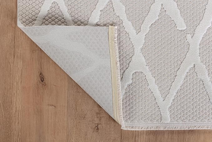 Modern Indoor Rug Diamond 4x6 Area Rugs for Living Room Luxury Kitchen Bedroom Durable Soft Geometric Durable Low and High Pile Stain Resistant Non Shedding Area Carpet 4x6