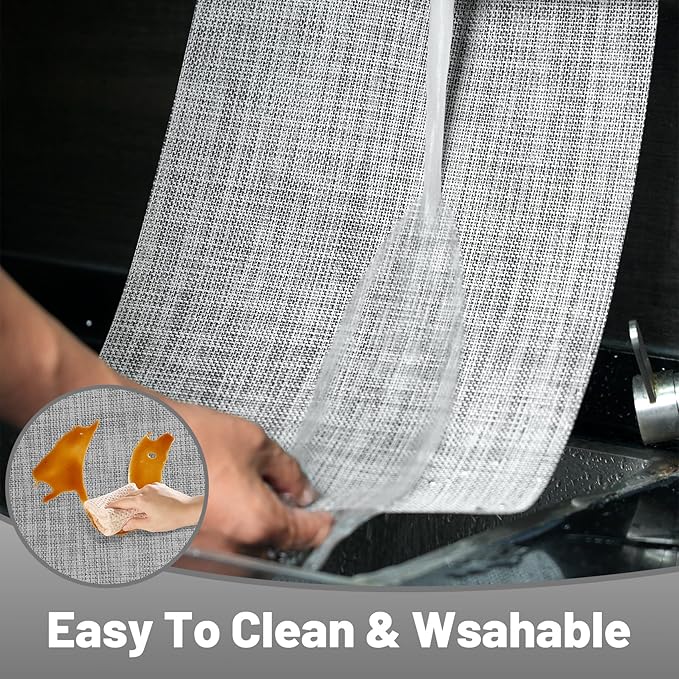 Placemats Set of 12，Non-Slip PVC Weave Table Mats Easy to Clean，Heat Resistant Place Mats for Kitchen Dining Table Decoration Indoor Outdoor，Gray