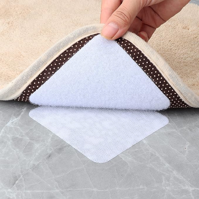 10pack Grippers for Hardwood Floors, Non Slip Carpet Tape to Keep Area Rugs in Place