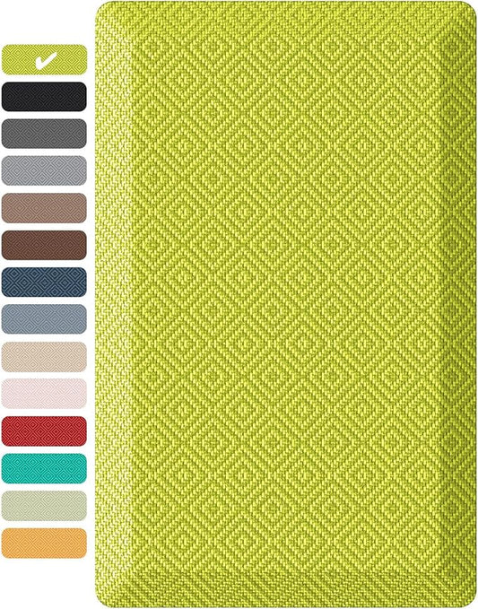 Ophanie Kitchen mats for Floor, 3/4 inch Thick, Kitchen Rugs, 20''x39'' Anti Fatigue Standing Cushioned Mat, Waterproof,Comfort Ergonomic mat for Office, Home, Sink, Green Non-Slip Bottom