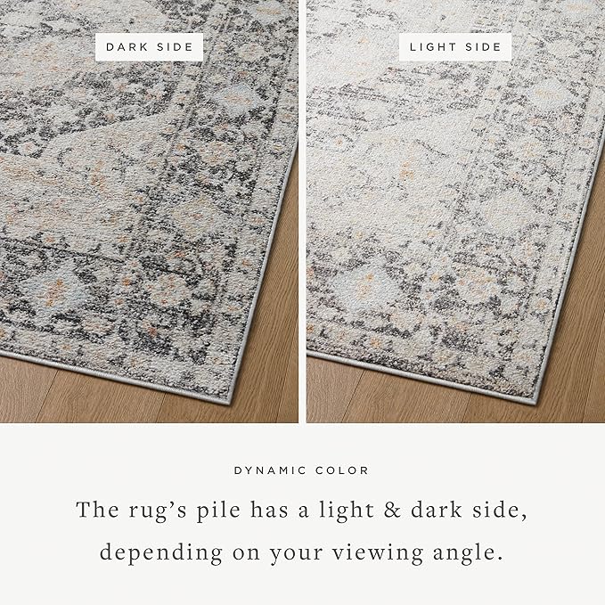 Loloi Monroe Collection MON-01 Charcoal/Multi 2'-6" x 5'-9" Accent Rug