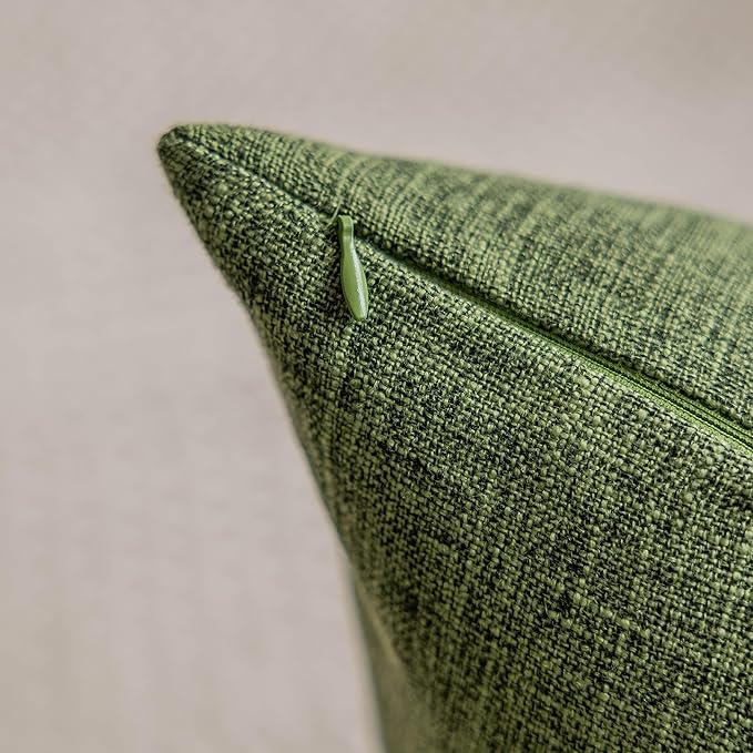 Home Brilliant Linen Spring Pillow Cover 20 x 20 Decorative Throw Pillow for Bed, Couch, Sofa, Living Room Decor, 1 pc, 20x20 inch, Green
