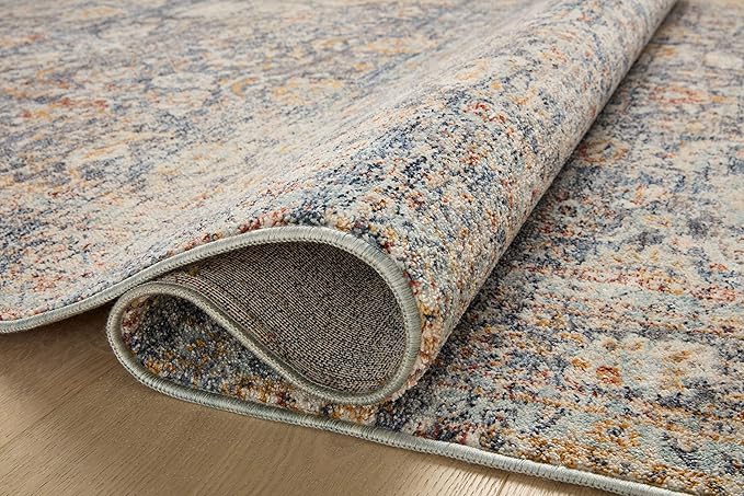 Loloi Angela Rose Blake Collection BLA-07 Navy/Multi 2'-0" x 3'-0", .25" Pile Height, Fringe, Accent Rug
